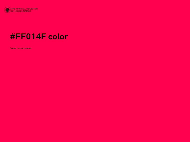 #FF014F color image