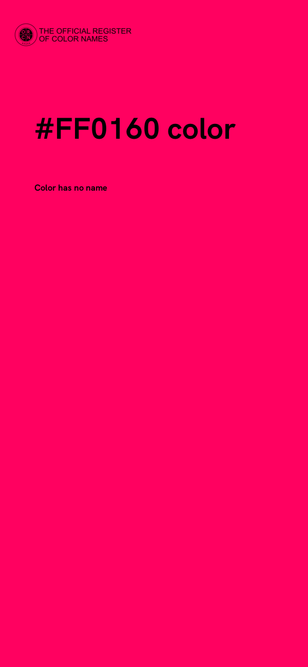 #FF0160 color image