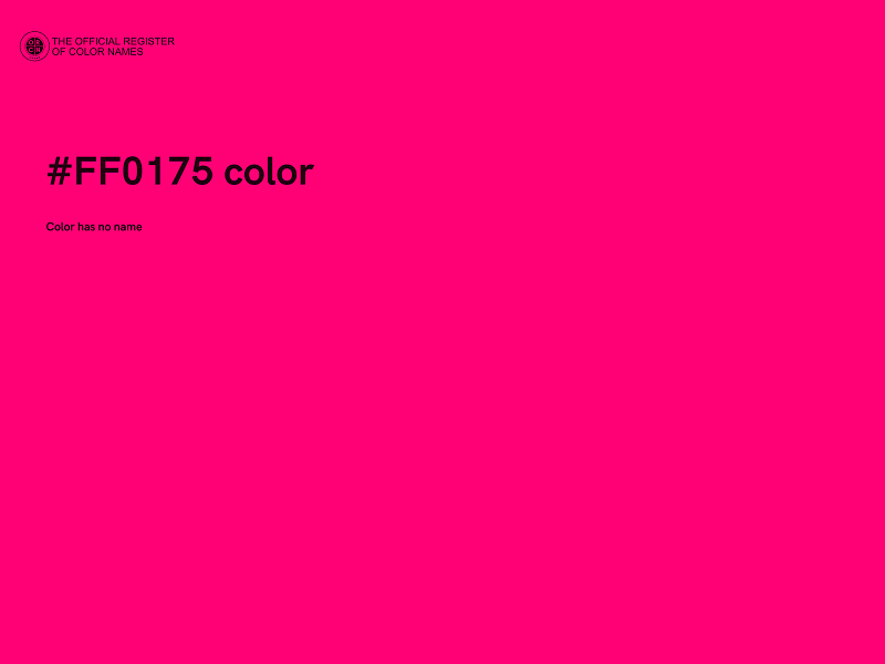 #FF0175 color image