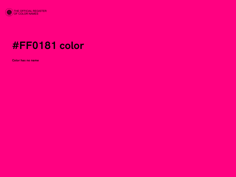#FF0181 color image