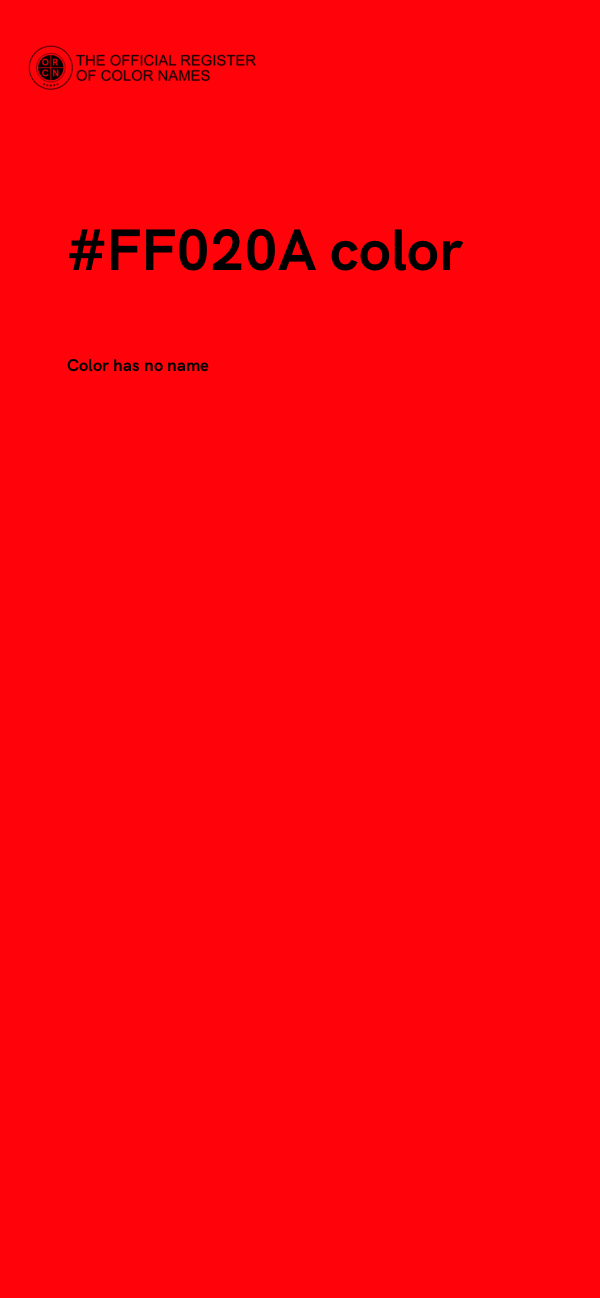 #FF020A color image