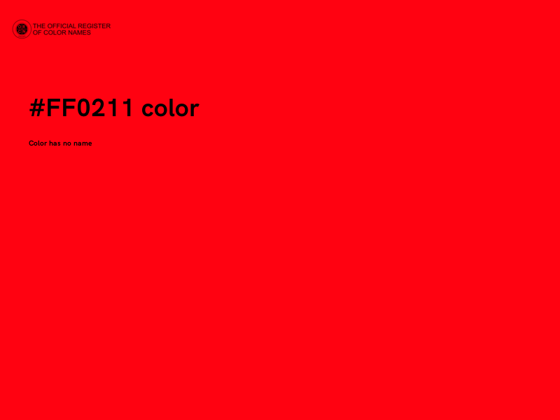 #FF0211 color image
