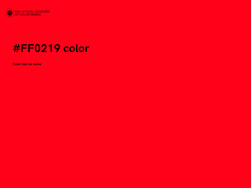 #FF0219 color image