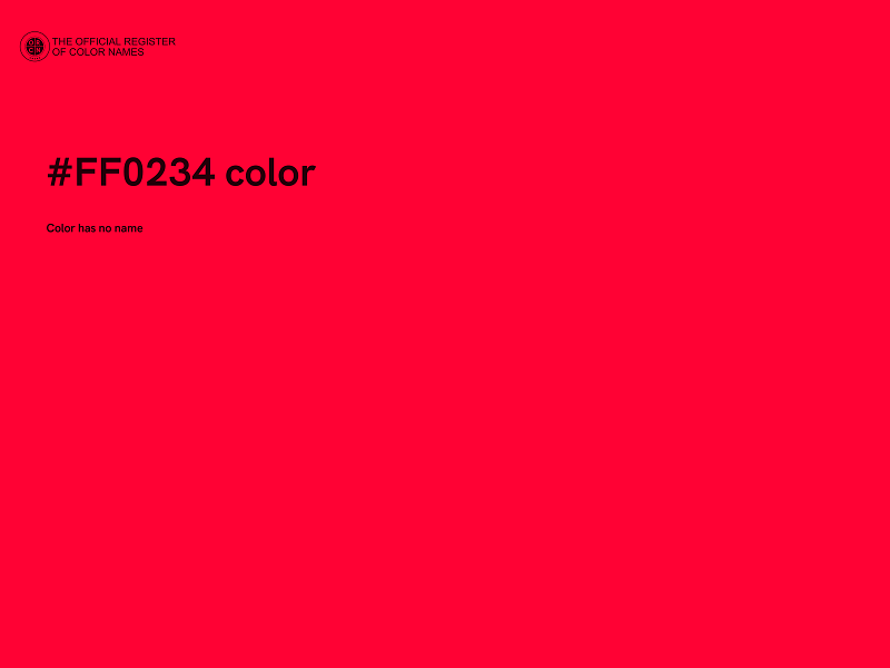 #FF0234 color image