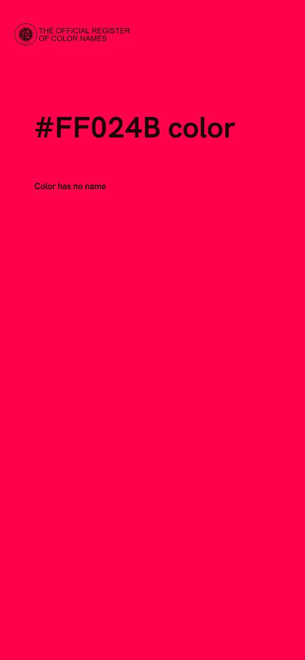 #FF024B color image