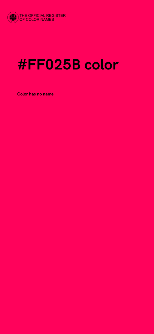 #FF025B color image