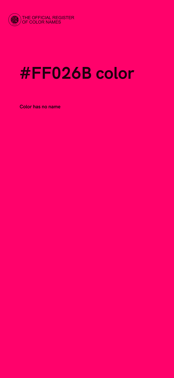 #FF026B color image