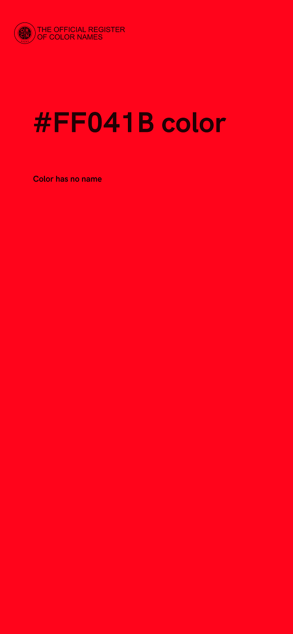 #FF041B color image