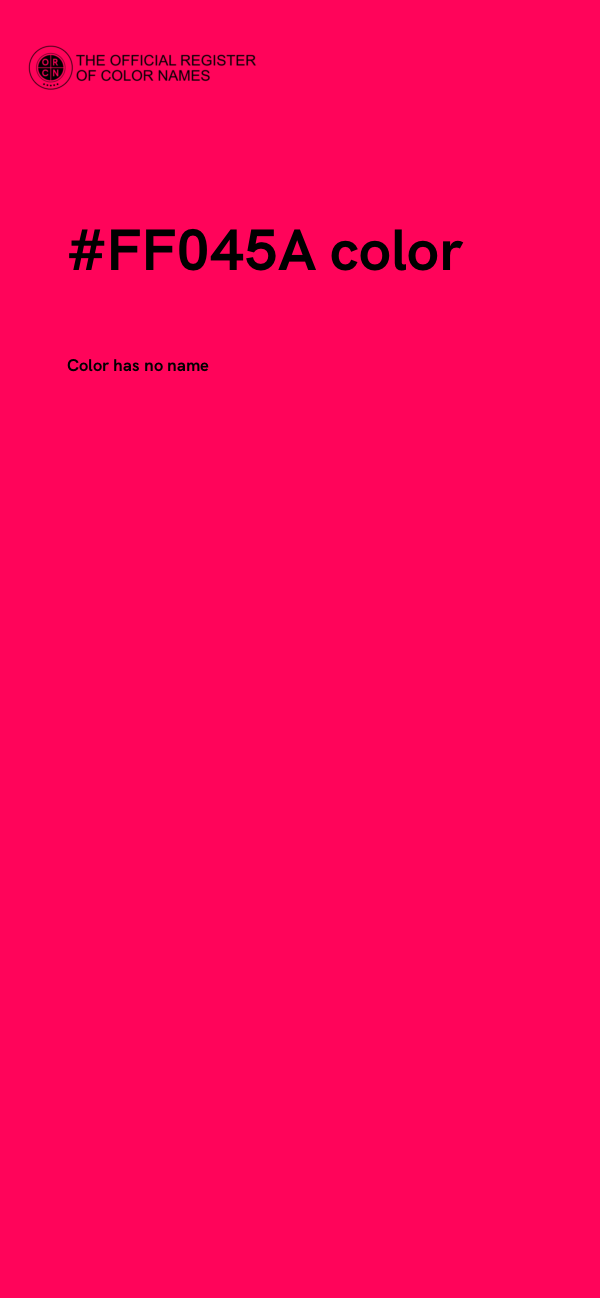 #FF045A color image