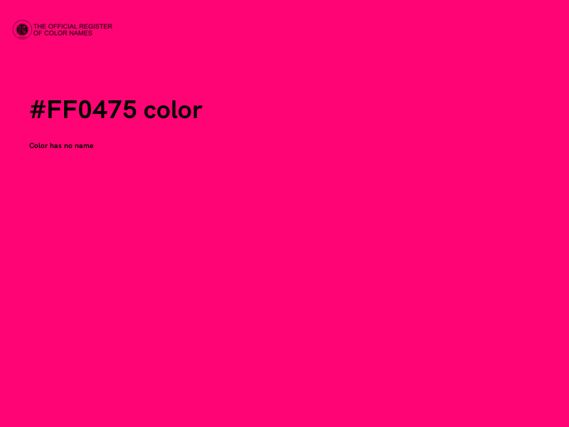 #FF0475 color image