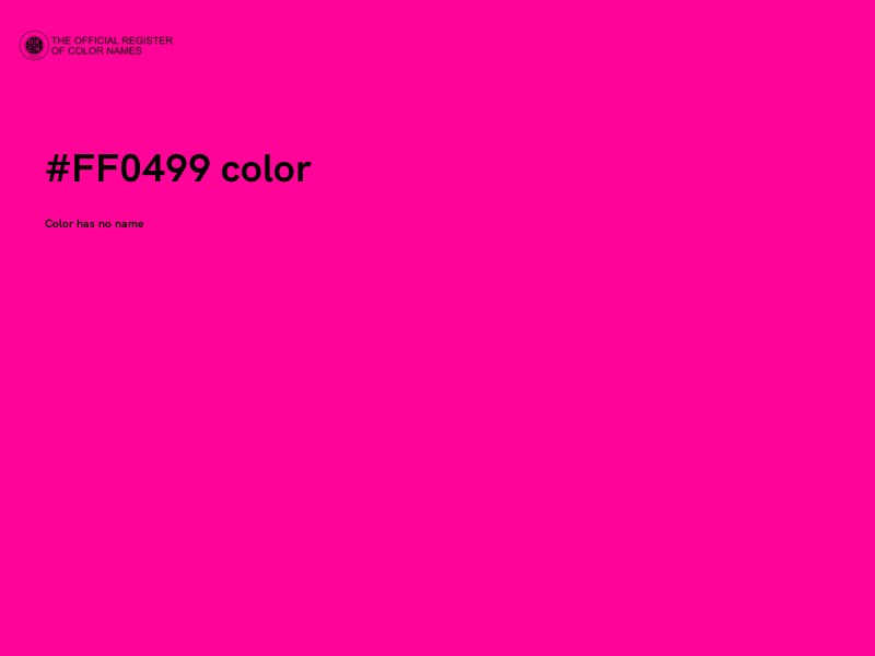 #FF0499 color image