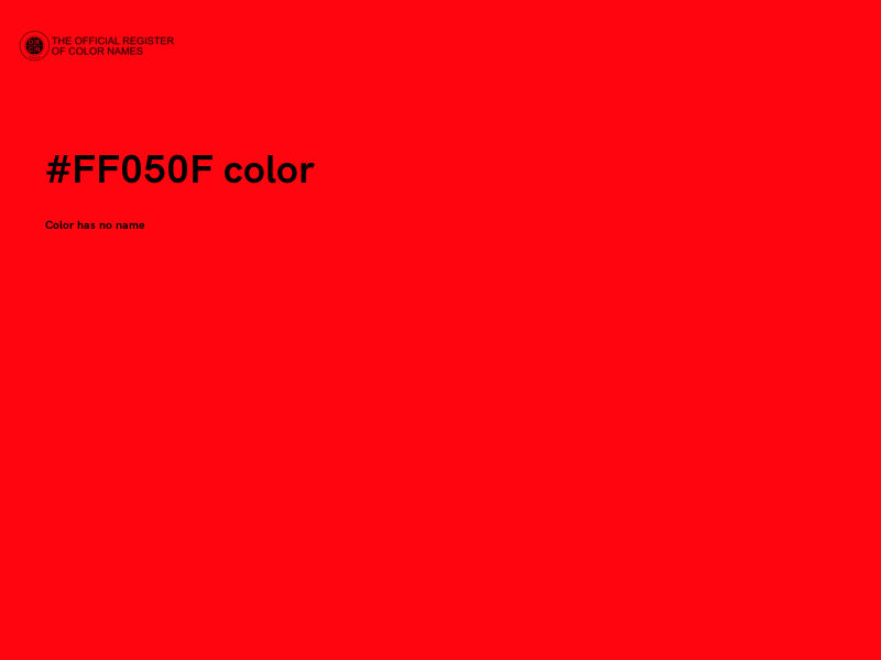 #FF050F color image