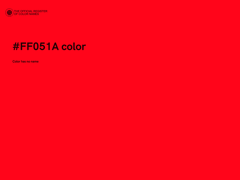 #FF051A color image