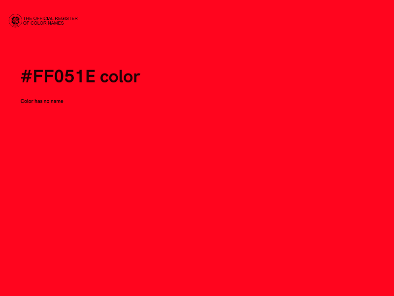 #FF051E color image