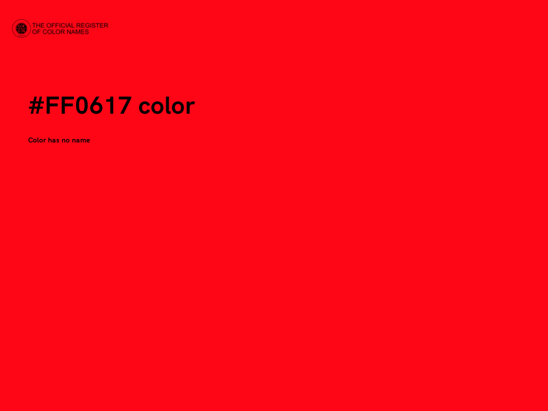 #FF0617 color image