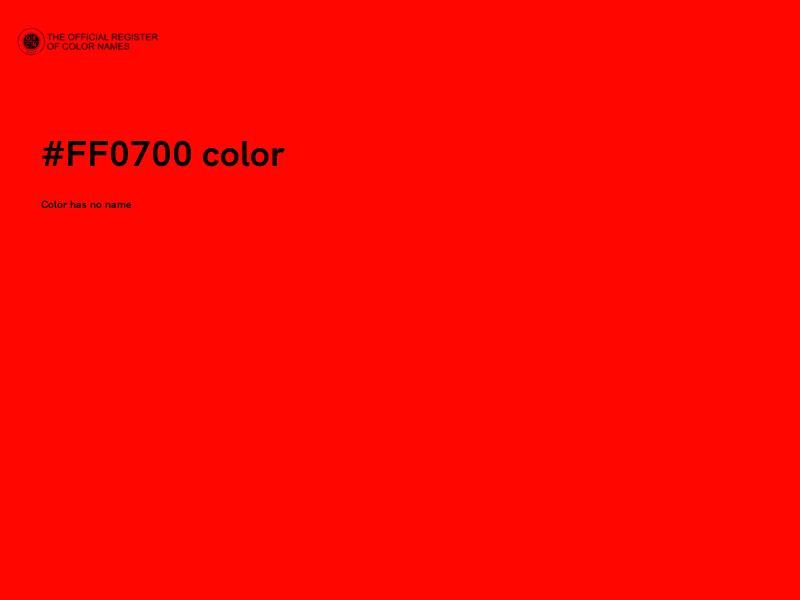 #FF0700 color image