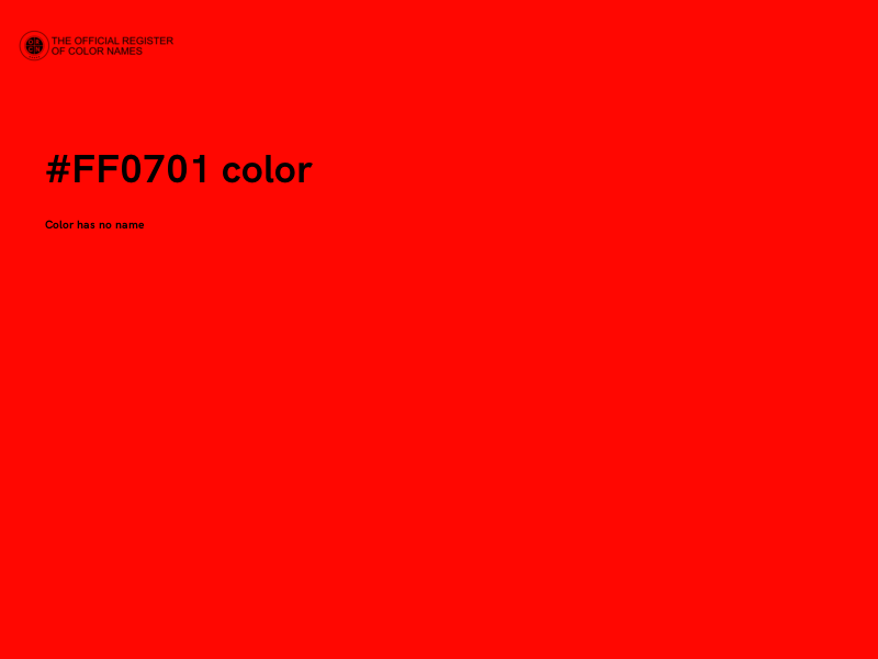 #FF0701 color image