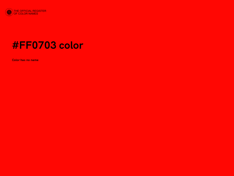 #FF0703 color image