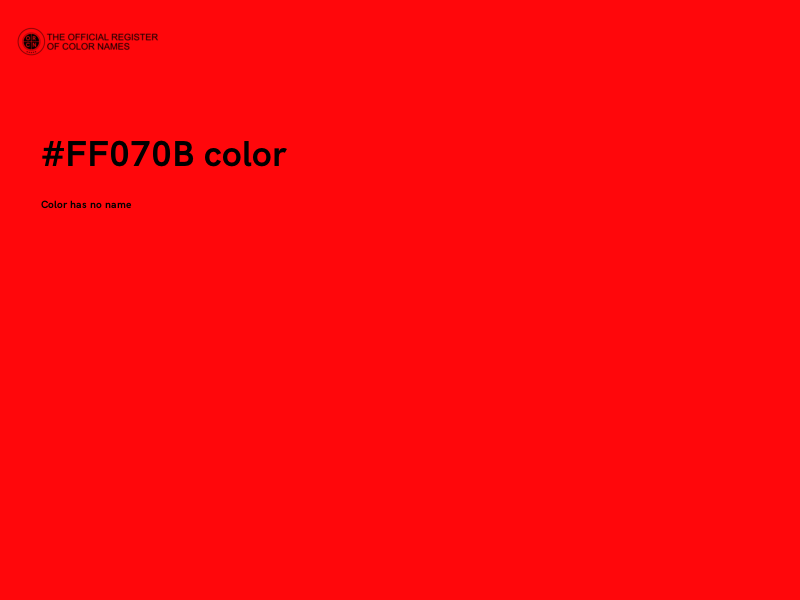 #FF070B color image