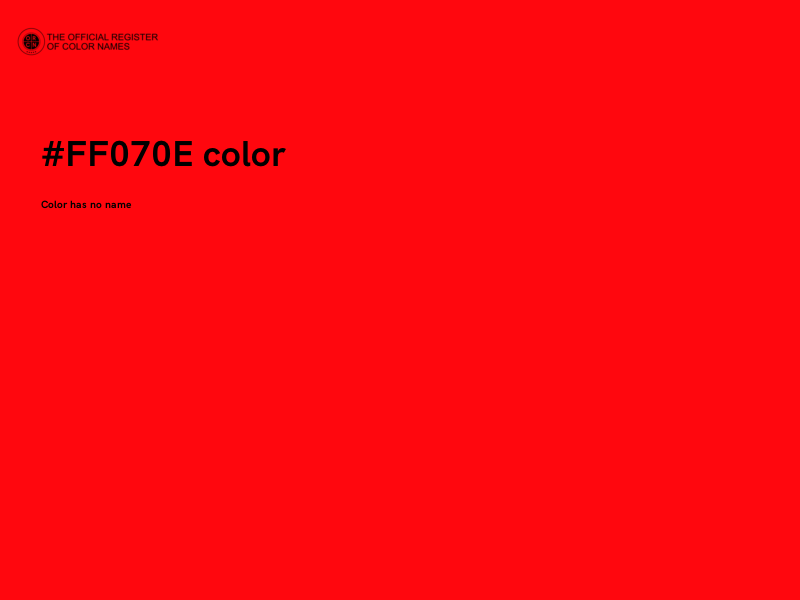 #FF070E color image