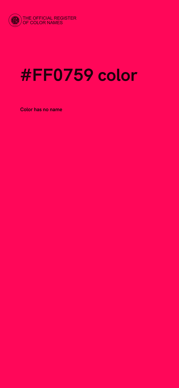 #FF0759 color image