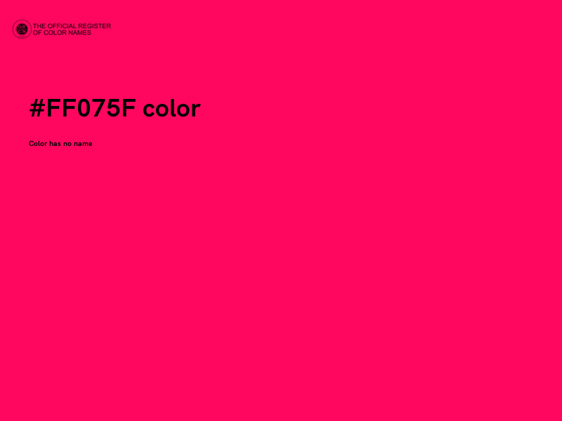 #FF075F color image