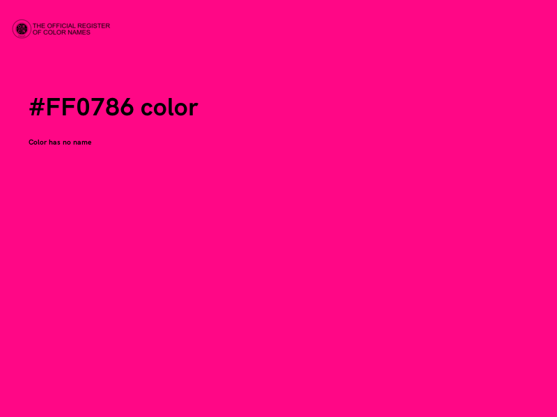 #FF0786 color image