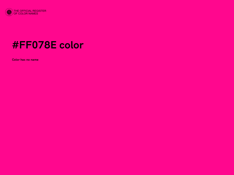 #FF078E color image