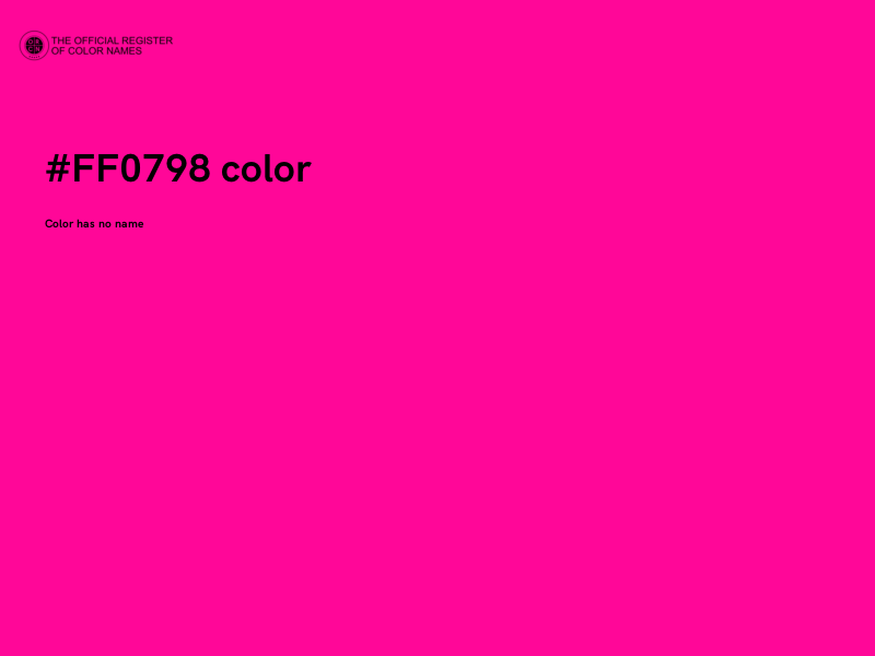 #FF0798 color image
