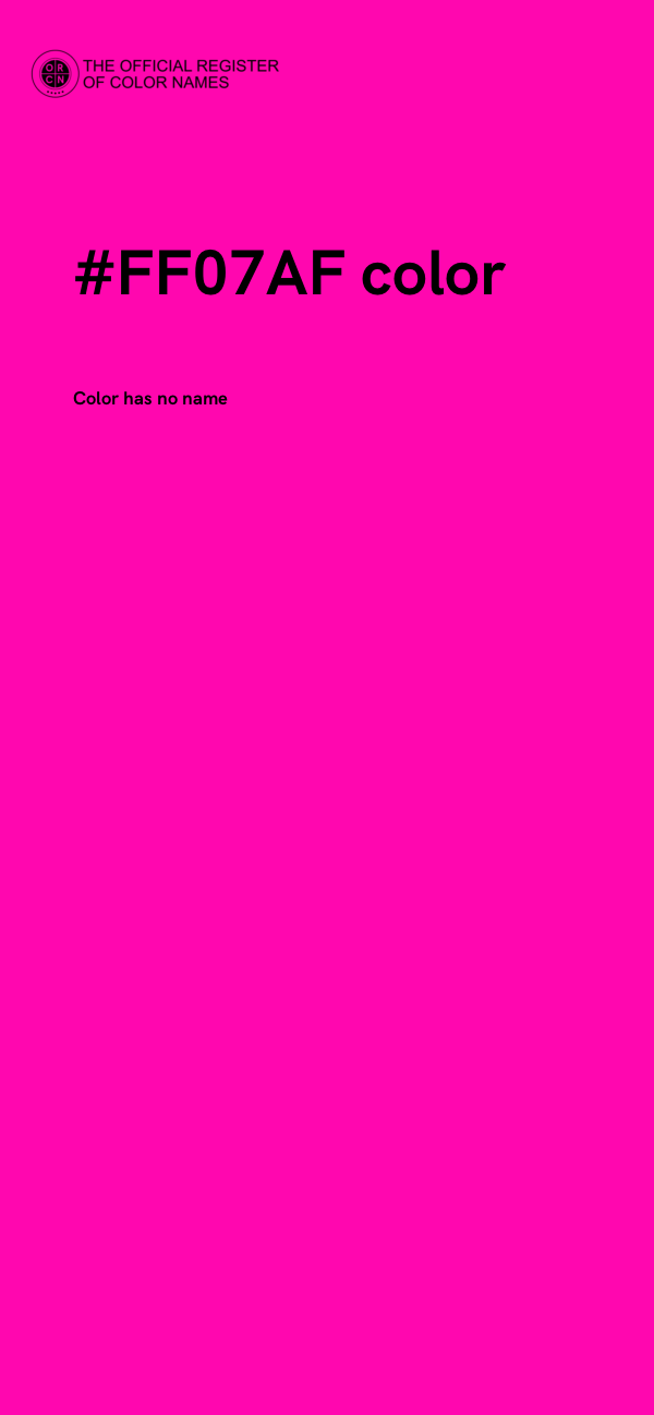 #FF07AF color image