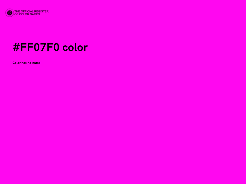 #FF07F0 color image