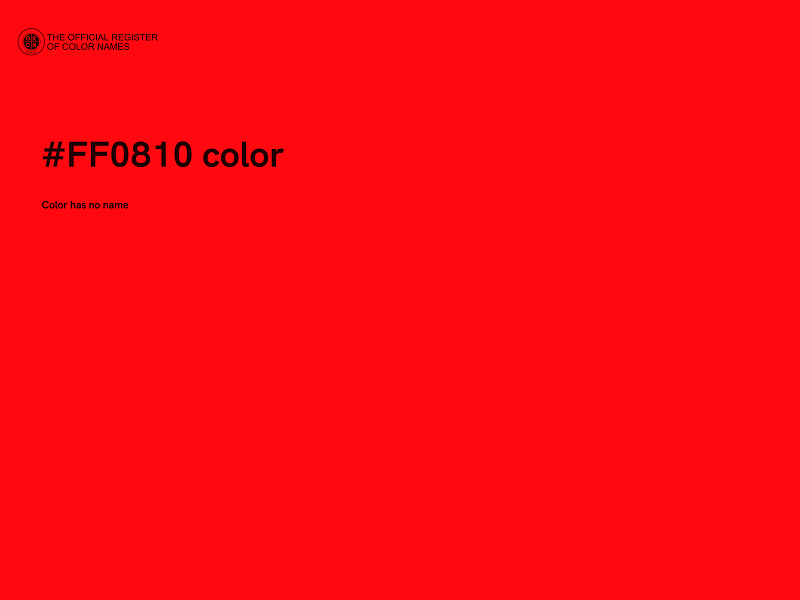 #FF0810 color image