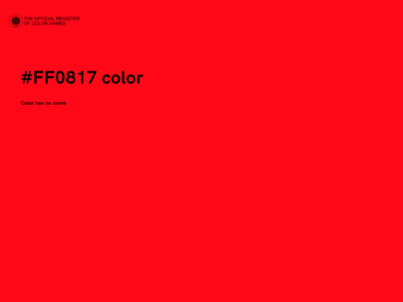 #FF0817 color image