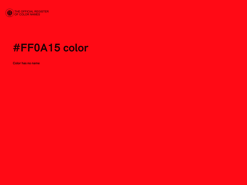 #FF0A15 color image