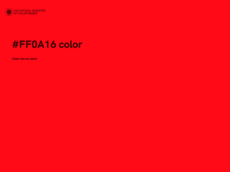 #FF0A16 color image