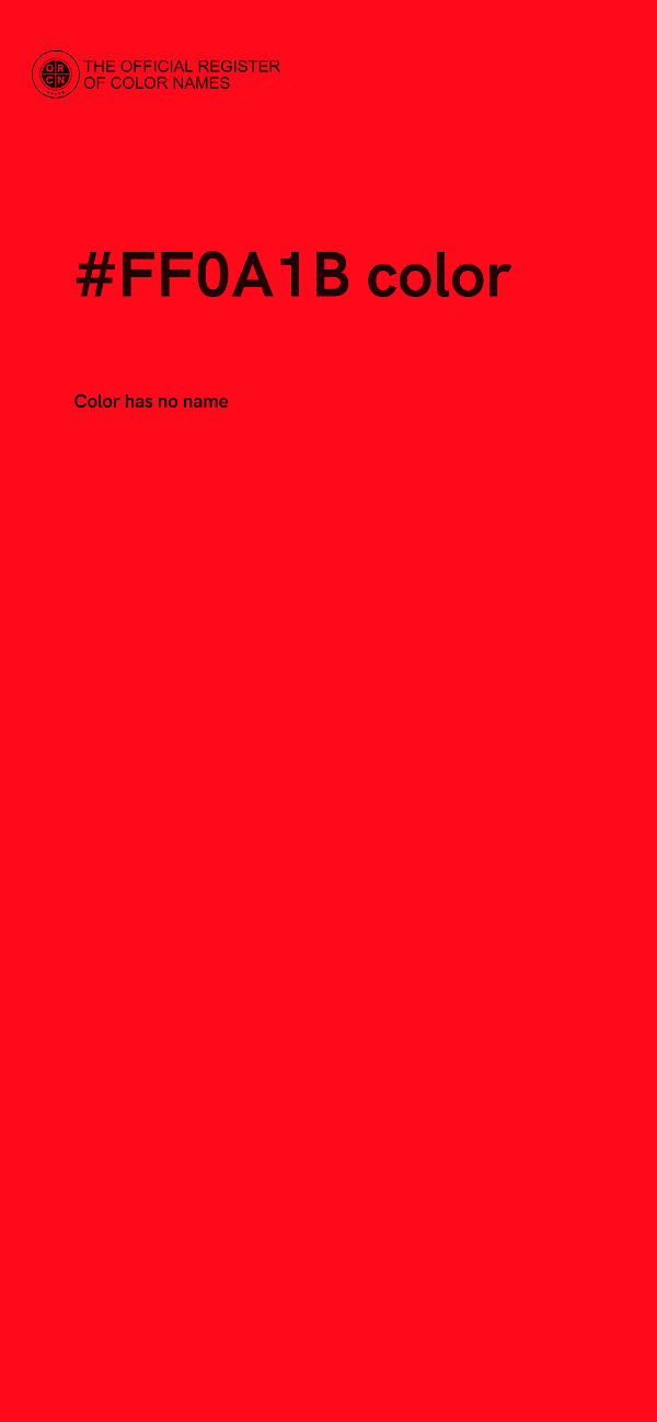 #FF0A1B color image