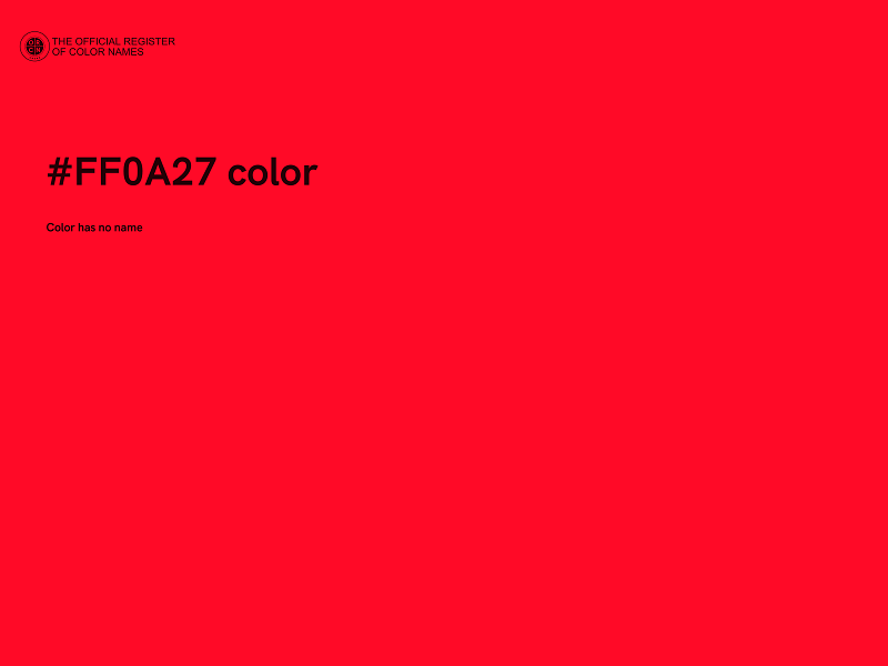 #FF0A27 color image