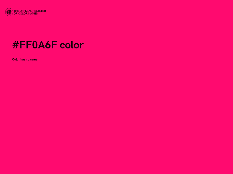 #FF0A6F color image