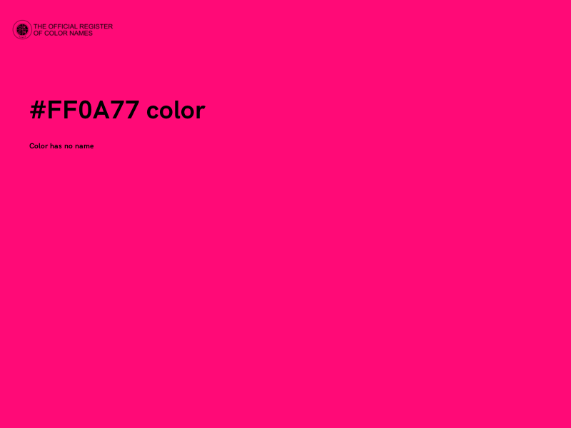 #FF0A77 color image