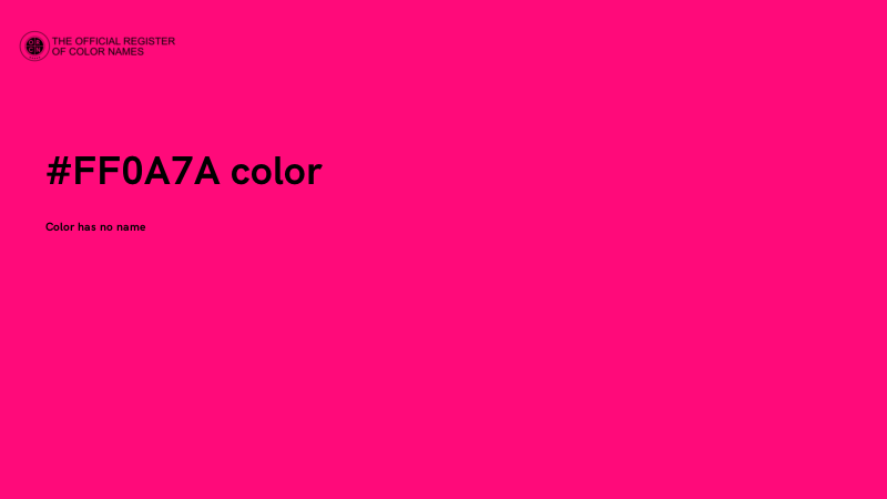 #FF0A7A color image