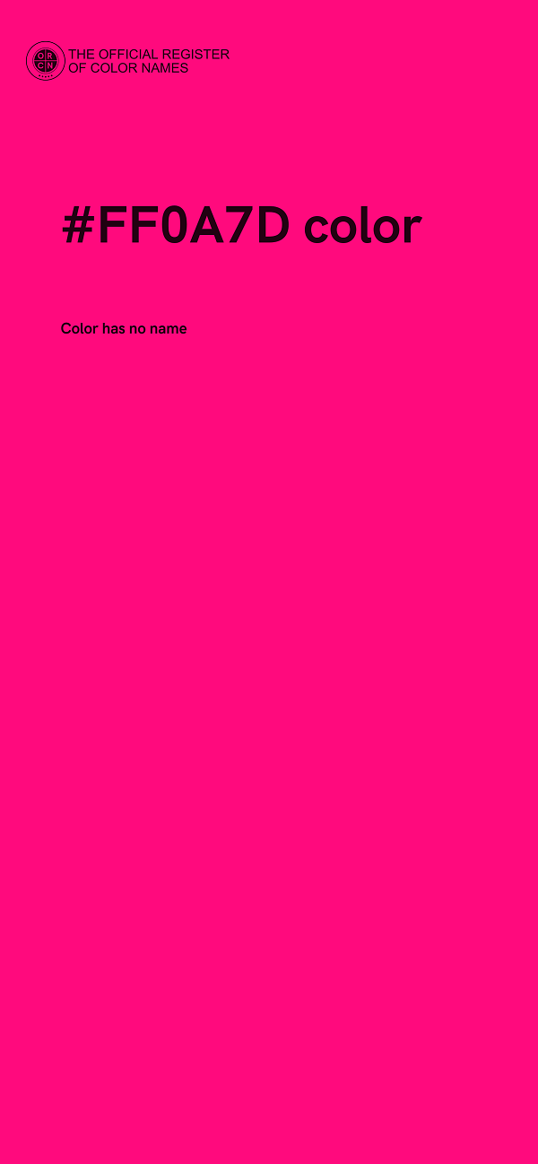 #FF0A7D color image