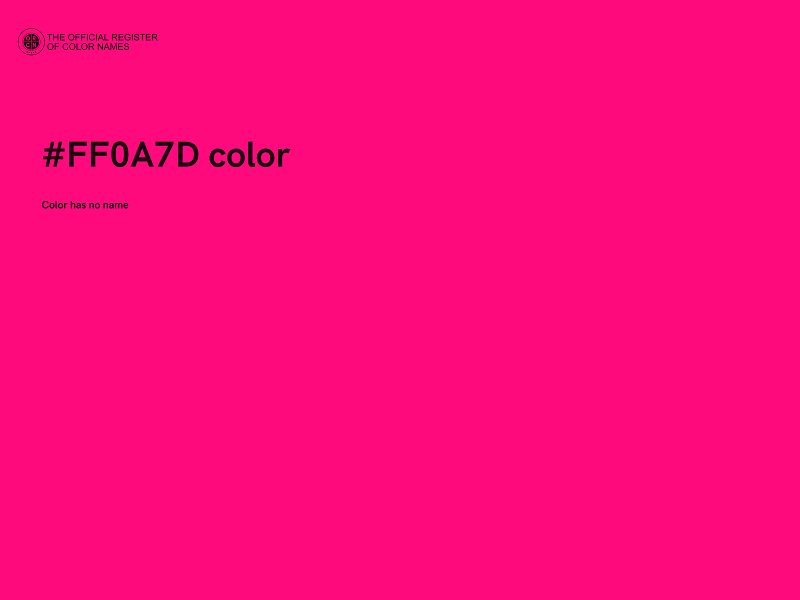 #FF0A7D color image