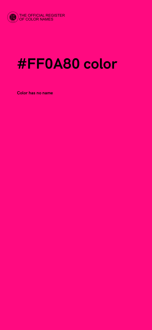 #FF0A80 color image