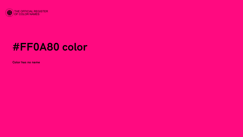 #FF0A80 color image