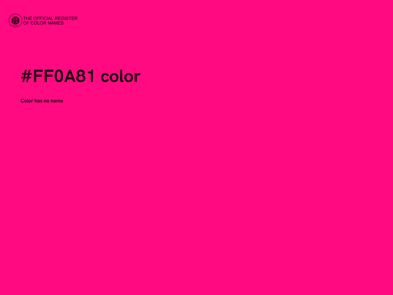 #FF0A81 color image