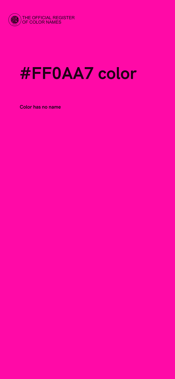 #FF0AA7 color image