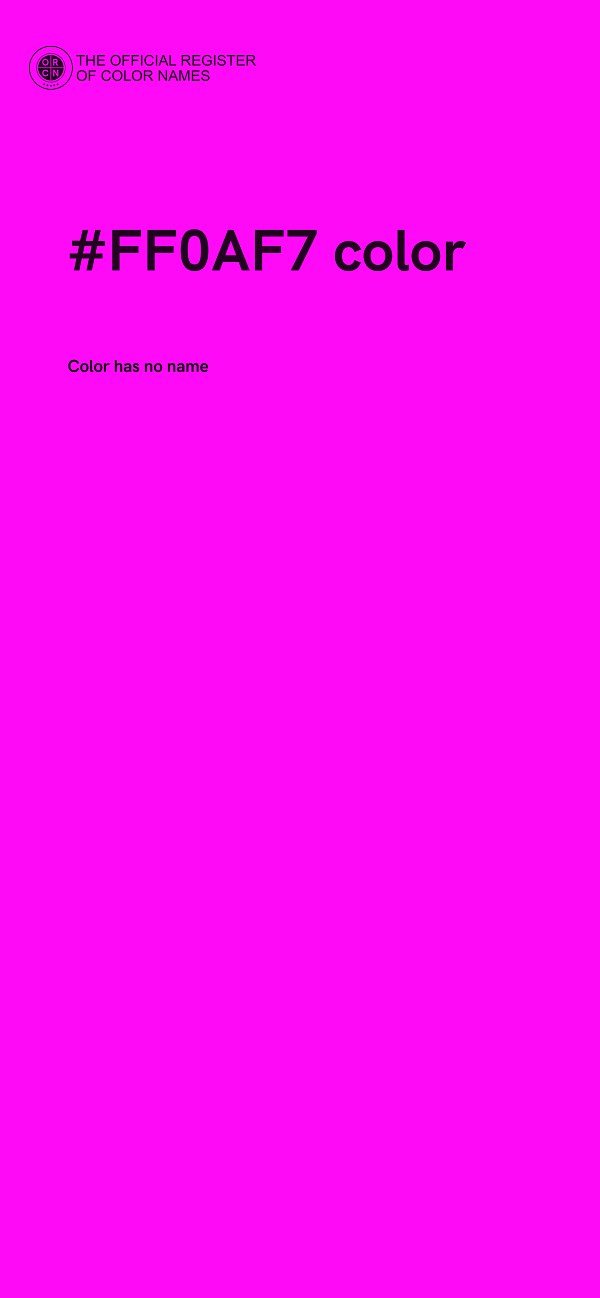 #FF0AF7 color image