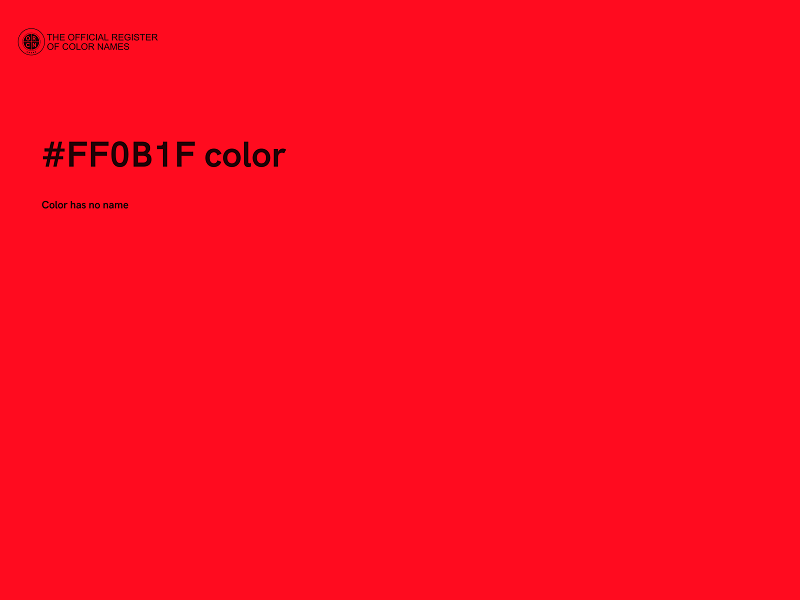 #FF0B1F color image