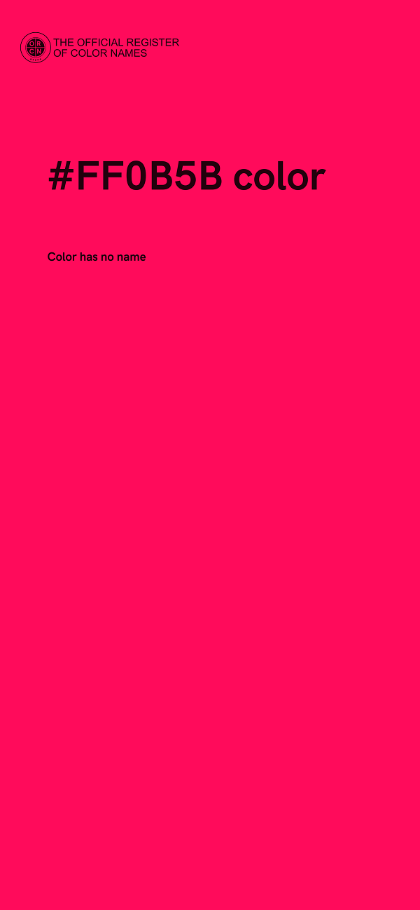 #FF0B5B color image