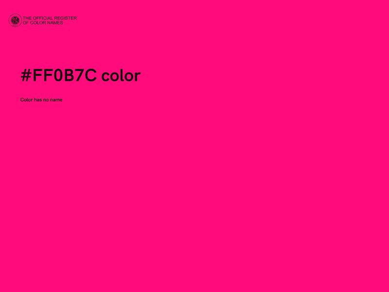 #FF0B7C color image